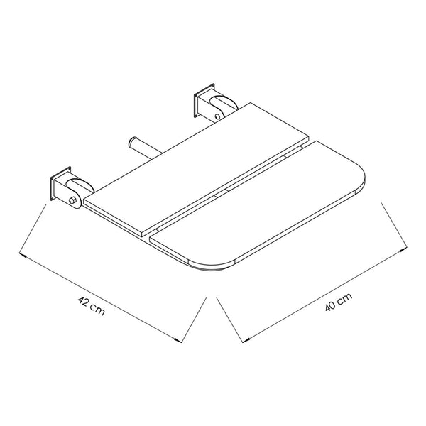 Półka łazienkowa z drewnianą półką