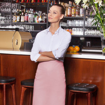 (6 sztuk) Karlowsky - Bistro Fartuch Basic - Różowy - Prime Gastro