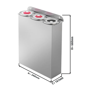 Zestaw potrójnych dozowników kubków - plastik - wersja dodatkowa - Prime Gastro