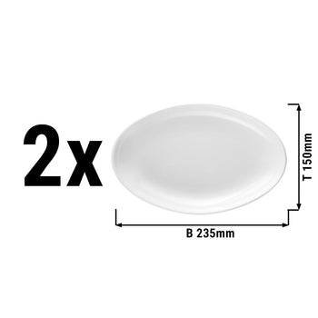 (2 sztuki) SELTMANN WEIDEN | Talerz boczny owalny głęboki - 235x150mm - Prime Gastro
