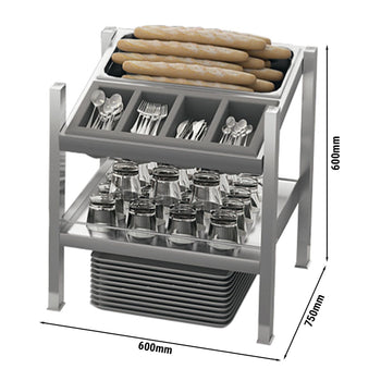 Stojak na sztućce - & naczynia PRAG - 600 mm - model stołowy - Prime Gastro
