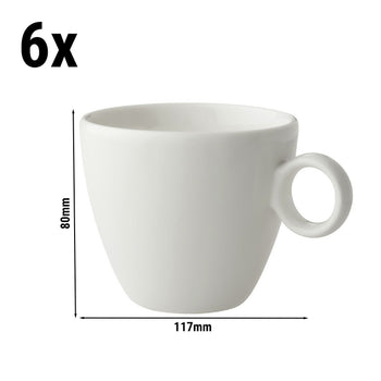 (6 sztuk) BART - Filiżanka do cappuccino - 265 ml - kość słoniowa - Prime Gastro