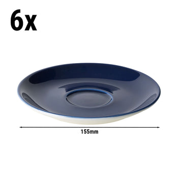 (6 sztuk) BART COLOUR CAFE - spodek do cappuccino - Ø 155 mm - niebieski - Prime Gastro