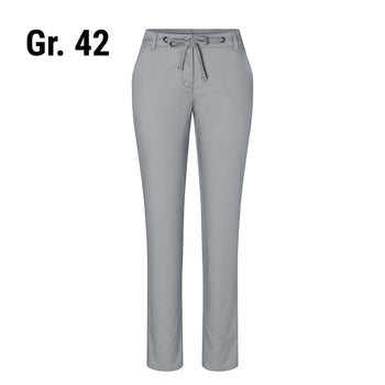 KARLOWSKY | Damskie spodnie chinosy Nowoczesne - elastyczne - stalowo-szary - Rozmiar: 42 - Prime Gastro