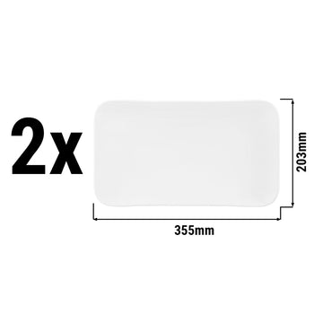 (2 sztuki) SELTMANN WEIDEN | Coup Talerz prostokątny - 350x200mm - Prime Gastro