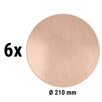 (6 sztuk) SELTMENN WEIDEN | Talerz płaski - Ø 215 mm - postarzany róż - Prime Gastro