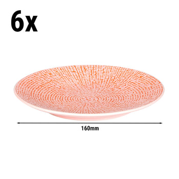 (6 sztuk) CUBICAL - Coupe talerz płaski - Ø 160mm - Różowy - Prime Gastro