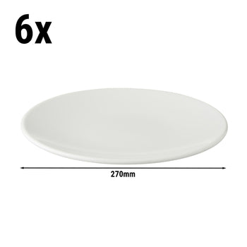 (6 sztuk) WHITE DELIGHT - Płaski talerz Coupe - Ø 270 mm - Biały - Prime Gastro