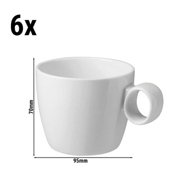 (6 sztuk) LUX - Filiżanka do cappuccino Maastricht - 230 ml - kość słoniowa - Prime Gastro