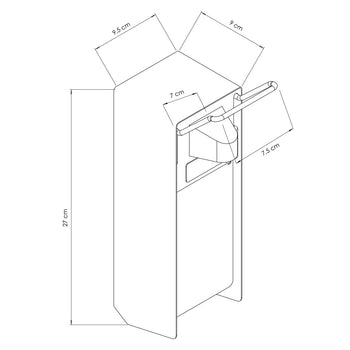 Dozownik płynu dezynfekującego z dźwignią obsługową - 1000ml - stal nierdzewna - Prime Gastro