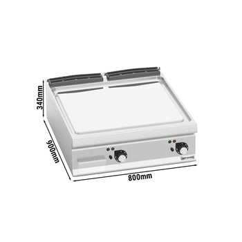 Elektryczna płyta grillowa - 13,2 kW - Gładka - Prime Gastro