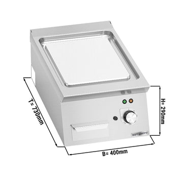 Elektryczna płyta grillowa - 4,8 kW - Gładka - Prime Gastro