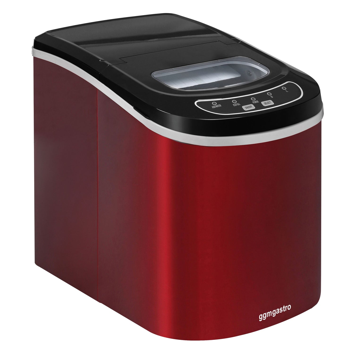 Kostkarka do lodu - Wydrążony cylinder - 12 kg/24 godz - Czerwony - Prime Gastro