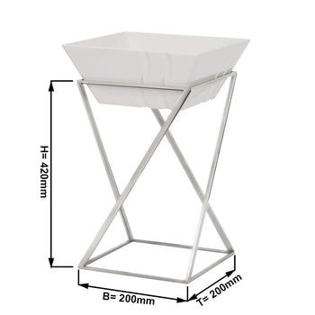 Etażerka / Stojak bufetowy - włącznie z 1 miską z melaminy - kwadratowy - Prime Gastro