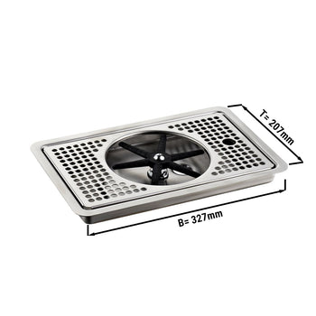 Szklany prysznic wlotowy z pokrywą kratką - Prime Gastro