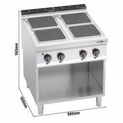 Elektryczna Kuchenka - 14 kW - 4 Płyty kwadratowe