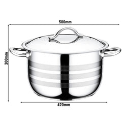 Gastro garnek do gotowania ze stali nierdzewnej - Ø 400 mm - 27,80 litra