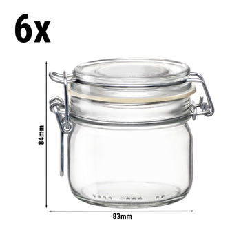 (6 sztuk) Słoik do konserwowania Bormioli Rocco - DUBLIN - 200ml - z uchylną pokrywką - Prime Gastro