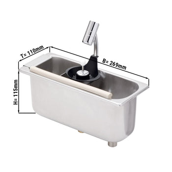 Prysznic dla łyżki lodów z prysznicem porcjującym & zintegrowanym zaworem zwrotnym wody - Prime Gastro