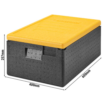 CAMBRO | CAM GOBOX® - pojemnik ładowany od góry - GN 1/1 - Czarny - Żółta pokrywa - Prime Gastro