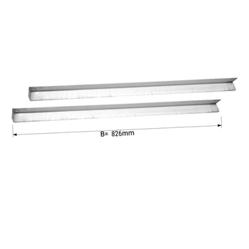 Szyny ze stali nierdzewnej - 1x lewa i 1x prawa - 826 mm - do BTKG800ND & BTKG800GND - Prime Gastro