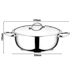 Garnek ze stali nierdzewnej Gastro - Ø 340 mm - wysokość 120 mm - 10,4 litra