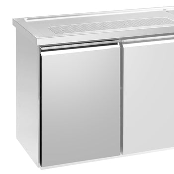 Drzwi ze stali nierdzewnej do barowych stołów chłodniczych - zawias prawy i lewy - Prime Gastro