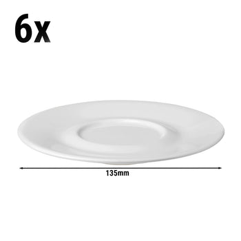 (6 sztuk) LUX - Spodek do espresso Maastricht - Ø 135 mm - kość słoniowa - Prime Gastro