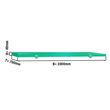Deska do krojenia do stołu roboczego - 2000 x 700 mm - zgodna z HACCP - zielona