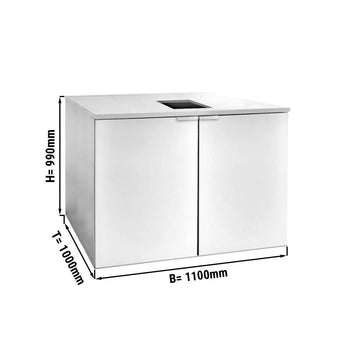 Chłodziarka bębnowa bez agregatu - Beczki 4x50 litrów - 1100x1000 mm