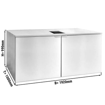 Chłodziarka bębnowa bez agregatu - Beczki 8x50 litrów - 1920x1000 mm - Prime Gastro