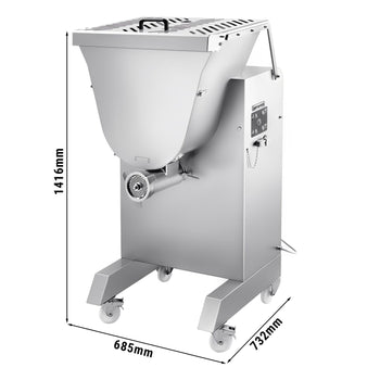 Elektryczna maszynka do mielenia mięsa 32 z mieszadłem do mięsa – 850–1000 kg/h – 2,9 kW - Prime Gastro