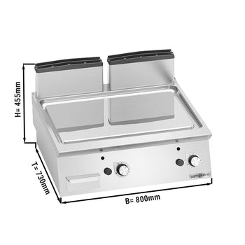 Gazowa płyta grillowa - 13,8 kW - Gładka - Prime Gastro