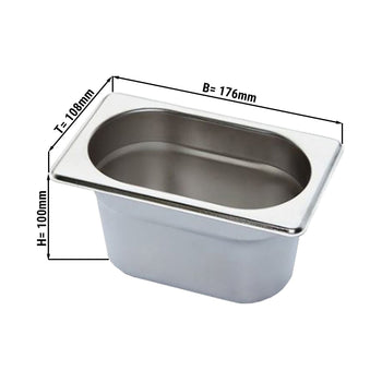 GN 1/9 pojemnik - głębokość: 100mm