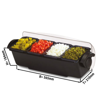 Pojemniki na składniki barowe – 6,6L – z pokrywką - Prime Gastro