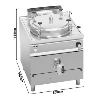 Gazowy kocioł warzelny - 150 litrów - Ogrzewanie pośrednie - 20,9 kW - Prime Gastro