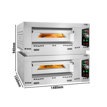 Gazowy piec do pizzy - 9+9x 34cm - Manualny - Prime Gastro