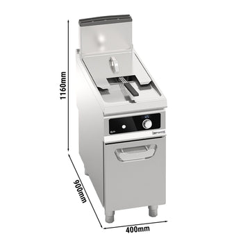 Frytownica gazowa - 18 litrów - 14 kW - Ogrzewanie pośrednie - Bflex Cyfrowy - Prime Gastro