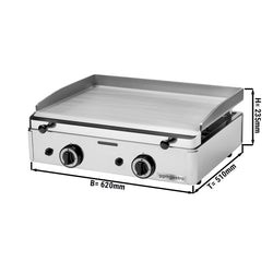Gazowa płyta grillowa – 5,5 kW – powierzchnia grillowania: 583 x 395 mm