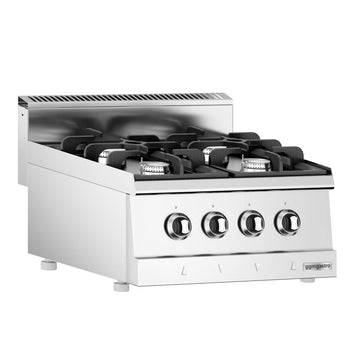 Kuchenka gazowa - 24 kW - 4 palniki wysokiej wydajności - Prime Gastro