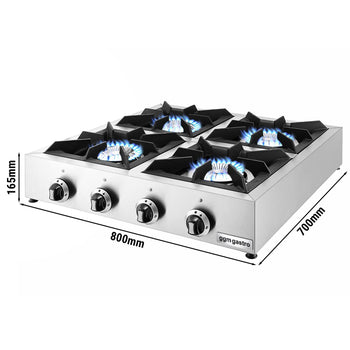 Gazowa kuchenka - 20 kW - 4 palnikowa - Prime Gastro