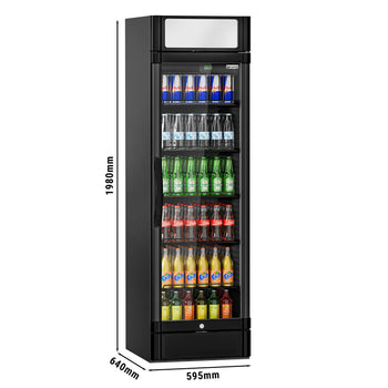 Chłodziarka do napojów - 347 litrów - z 1 szklanymi drzwiami & wyświetlaczem reklamowym - Prime Gastro