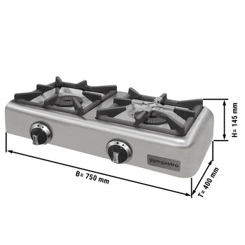 Kuchenka gazowa - 8 kW - 2 palnikowa - Prime Gastro