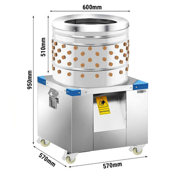 Skubarka do drobiu z 154 palcami skubiącymi - bęben Ø 60 cm - Prime Gastro
