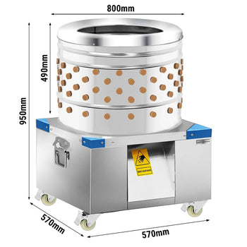 Skubarka do drobiu z 233 palcami skubiącymi - bęben Ø 80 cm - Prime Gastro