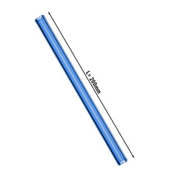 (50 sztuk) Szklane słomki do picia - proste - 200 mm - niebieskie - włącznie z nylonową szczoteczką do czyszczenia