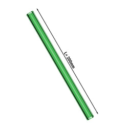 (50 sztuk) Szklane słomki do picia - proste - 200 mm - zielone - włącznie z nylonową szczoteczką do czyszczenia