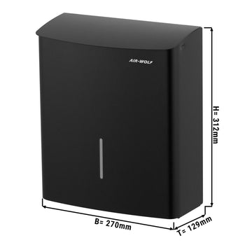 AIR-WOLF | Pojemnik na odpady higieniczne - 10L - stal nierdzewna matowa czarna - Prime Gastro