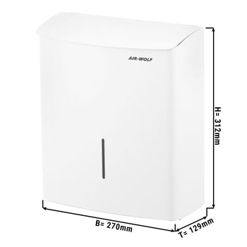 AIR-WOLF | Pojemnik na odpady higieniczne - 10L - stal nierdzewna biały - Prime Gastro