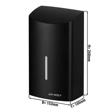 (2 szt.) AIR-WOLF | Suszarka do rąk z czujnikiem podczerwieni - Stal nierdzewna matowa czarna - Prime Gastro